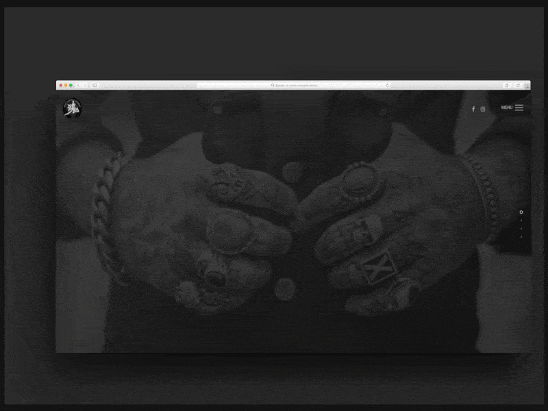 Web design for Hon Tattoo animation dark design site studio tattoo ui ux web