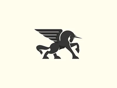 Horse azanti branding fly graphics horse logo marketing power silhouettes simple wings