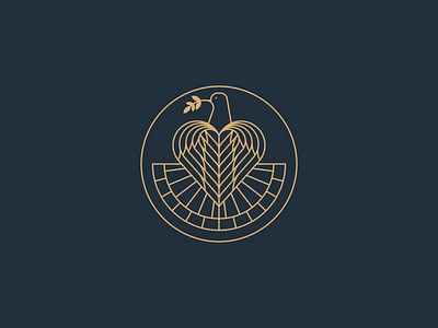 Dove bird dove fashion line art lineart logo sophisticated