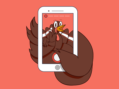 Turkey Selfie character gobble instagram iphone media phone pink selfie snapchat social socialmedia turkey