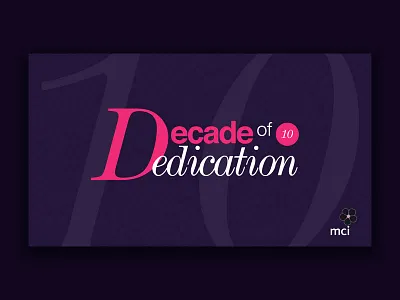 Decade of Dedication cover design digital logo pdf
