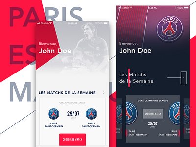 Private Lodge Assistant brutalism card dark dribbble football france layout light psg soccer ui design wip