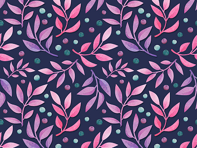 Spring pattern flower illustration leaves pattern spring