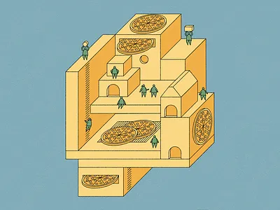 Pizza Time v2 blocks character cheese event party pizza poster