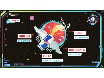 One year in agency_screen from motion design energy flat icon ilustration interface motion reality redbull vector vr