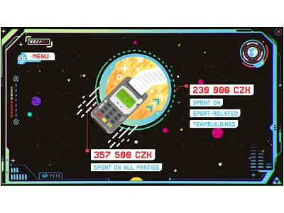 One year in agency_screen from motion bill design flat icon ilustration interface motion reality vector virtual vr