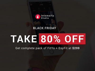 Black Friday at IntensifyStudio! app blackfriday fitness gym ios iphone iphonex workout