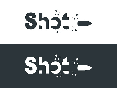 Shot_Logo branding bullet designing identity illustrator lettering logo shot