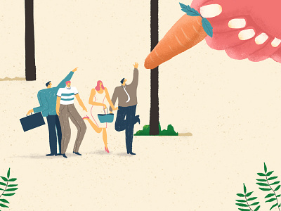 Customer Retention Strategies graphic hand illustration office raddish tree ui ux