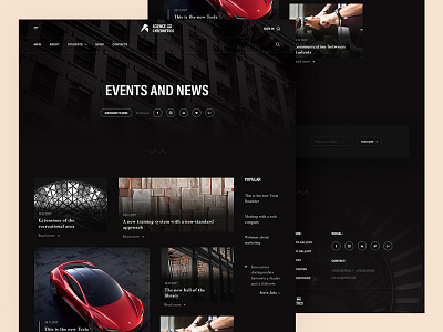 University | Events and news article blog card clean dark landing minimal page ui ux uidesign web website