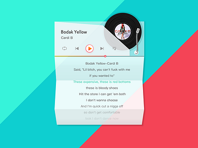 Player App app disk flat music player record ui