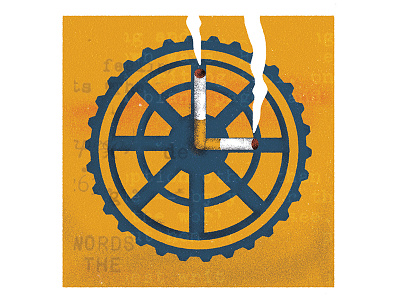 Bad Habits #1 clock illustration smoking time