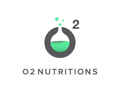 O2 NUTRITION fitness gym health logo design mark negative space nutrition o2