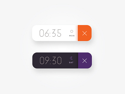 Minimalist Alarm Clock UI clean minimalist ui uidesign uiux