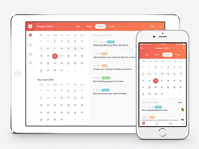 Calendar & Task App calendar desktop ipad iphone meetings mobile notifications simple tablet tasks team users