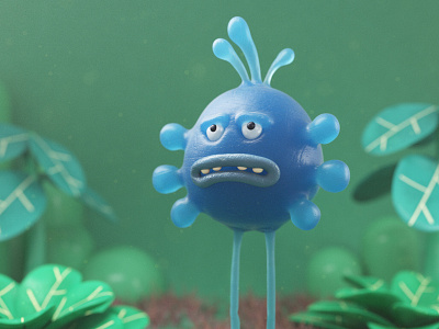 Blue blue character cinema4d