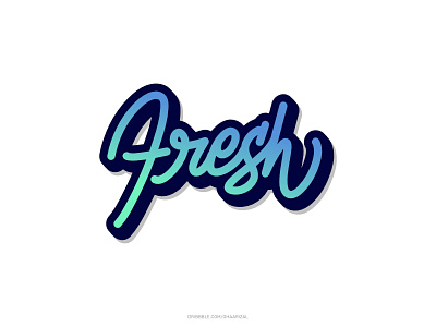 Fresh - Monoline Lettering for sale lettering monoline tshirt design typography