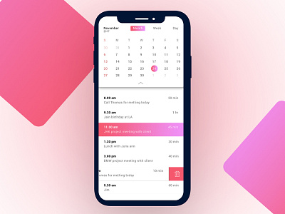 Calendar mobile UX/UI ixdmobilecalendar ui ux