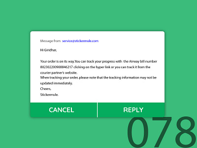 Day78 - Message Notificaction UI 078 adobe dailyui ui ux