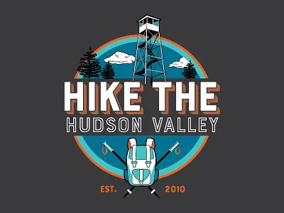 Hike the Hudson Valley fire tower hike hudson valley illustration tee shirt