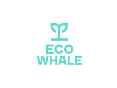 Eco Whale eco font idea leafe leaves logo logos smart symbol whale