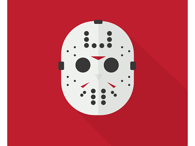 Friday the 13th flat icon color design flat friday the 13th horror icon illustration jason logo minimal