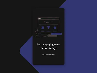 ENGAGE app clean digital experience everyday flat illustration interface minimal sketchapp ui web