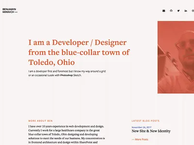 New Site freelance personal portfolio web design