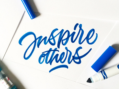 Inspire Others brush font handmade lettering letters logo logotype script typism typography