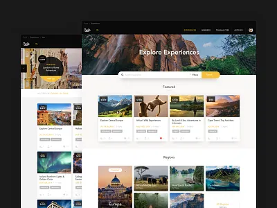 TWIP - explore experiences cards explore filters network photos price reviews search social travel trip website