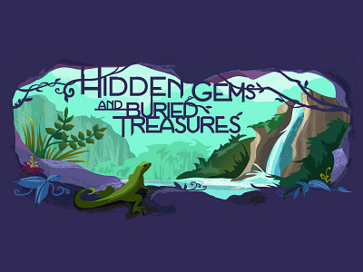 Hidden Gems design editorial graphic illustration illustrator promotion typography