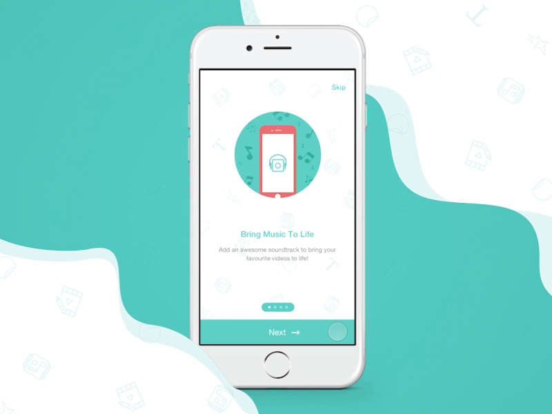 Lomotif Onboarding animation editor ios lomotif mockup music onboarding ui ux video