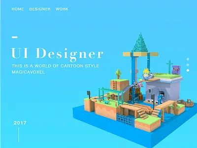 Magicvoxel design 3d ui