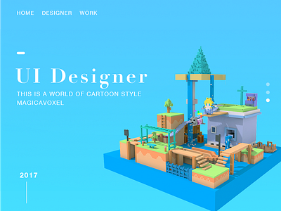 Magicvoxel design 3d ui