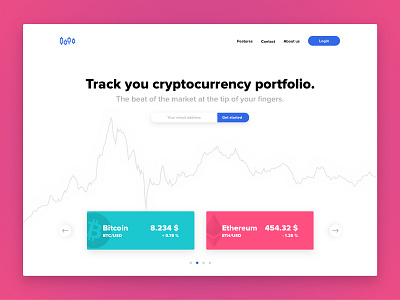 Daily UI #003 - Landingpage 003 app bitcoin challenge crypto dailyui ethereum landingpage