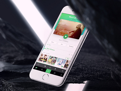 Music player app screen app delhi design green ios music player screen song ui ux