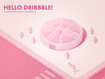 Hello DRIBBBLE! debut dribbbler isometric playground