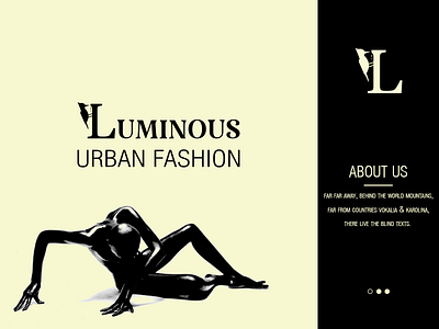 Luminous Urban butique fashion layout modern typography urban website