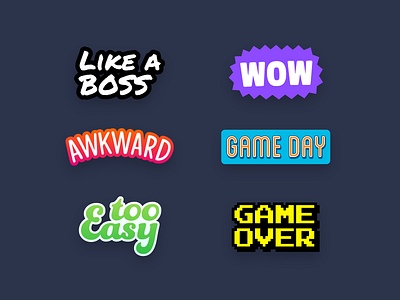 Reaction Stickers fun game day game over nudds reactions sport stickers