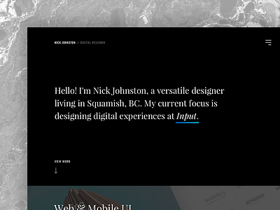 Portfolio Update landing page portfolio typography ui website