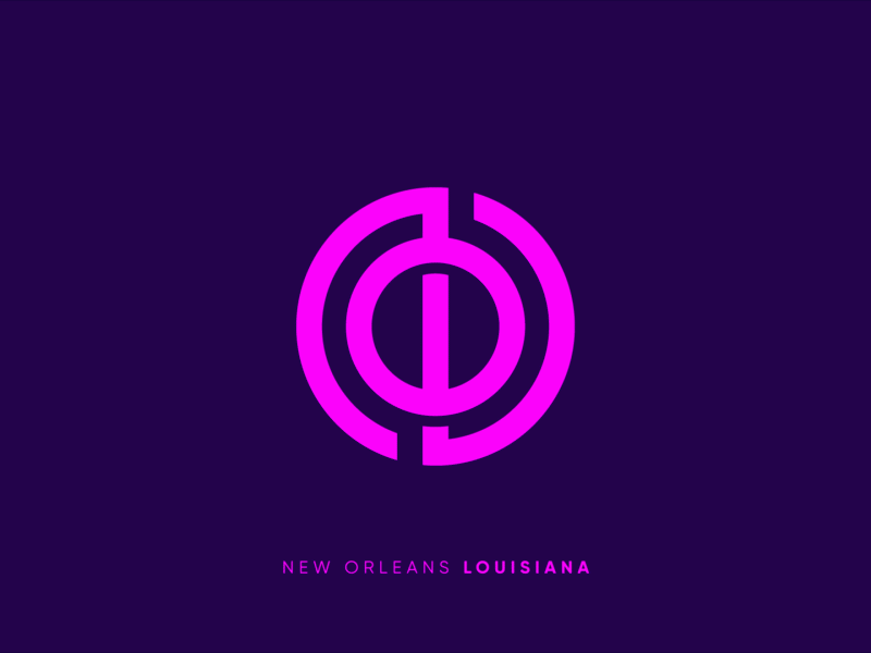 NO - New Orleans (Animated) baby cakes la lettering louisiana monogram new orleans no nola type united states of america usa