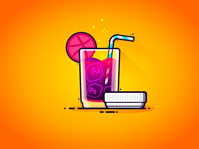 hello dribbble ai corel cs9 debut design dribbble drink hello mehdi sohrabi ps purple vector