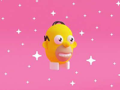 Mr Sparkle (the Simpsons) 3d fan art illustration mr sparkle the simpsons