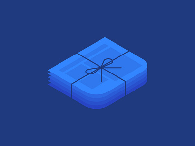 Blue Newspaper 3 d blue fhc30 icon isometric monochromatic square