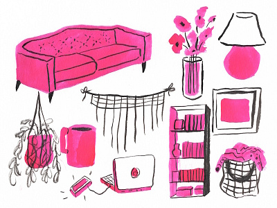 Pink House Collection art artist design editorial home house illustration illustrator wohnen