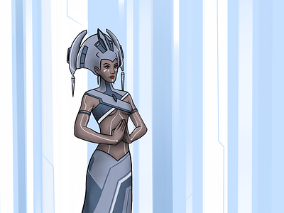 Radia blue illustration tron