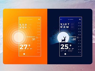 Weather App Concept application color concept gradient graphic ui design weather