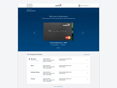 Masterpass capital one cards masterpass
