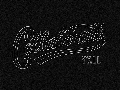 Sharing is Caring 🖤 collab collaboration cursive flourish lettering script swash type