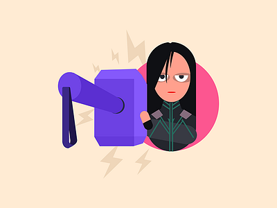 Hela app illustration character design. mobile game crow drawing game character hidden object game illustration sketch spine animation thor thor ragnarok ui